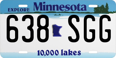 MN license plate 638SGG