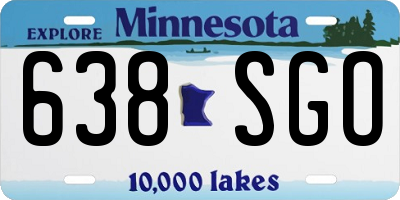 MN license plate 638SGO