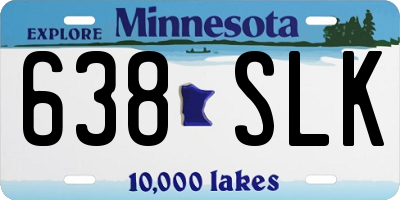 MN license plate 638SLK