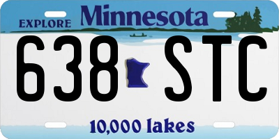 MN license plate 638STC