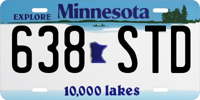 MN license plate 638STD
