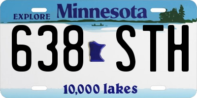 MN license plate 638STH