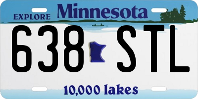 MN license plate 638STL