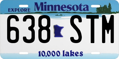 MN license plate 638STM