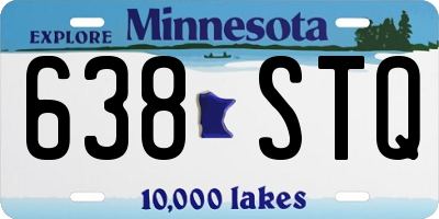 MN license plate 638STQ