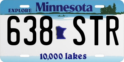 MN license plate 638STR