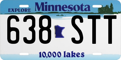 MN license plate 638STT