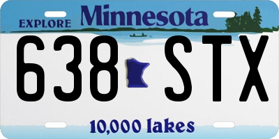 MN license plate 638STX