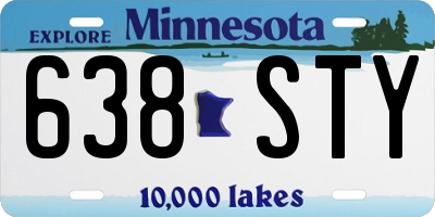 MN license plate 638STY