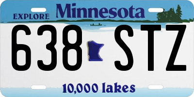MN license plate 638STZ