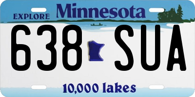 MN license plate 638SUA