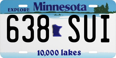 MN license plate 638SUI