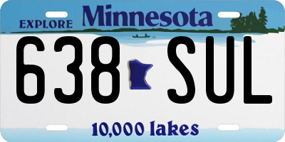 MN license plate 638SUL