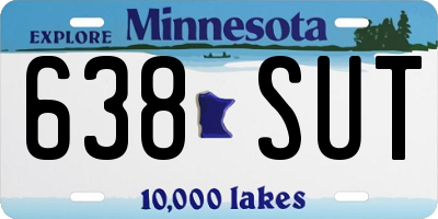 MN license plate 638SUT