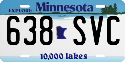 MN license plate 638SVC
