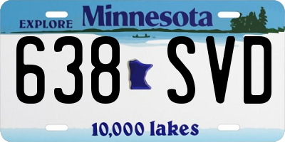 MN license plate 638SVD