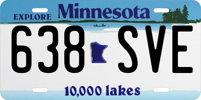 MN license plate 638SVE