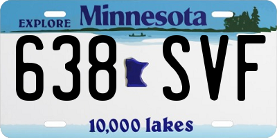 MN license plate 638SVF