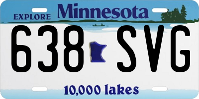 MN license plate 638SVG