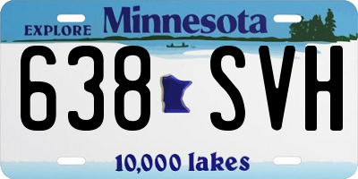 MN license plate 638SVH