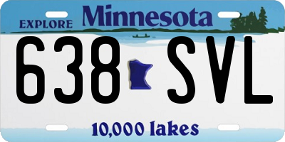 MN license plate 638SVL
