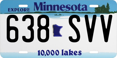 MN license plate 638SVV