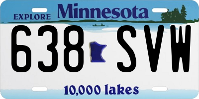 MN license plate 638SVW