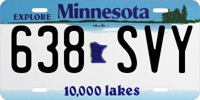 MN license plate 638SVY