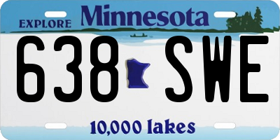 MN license plate 638SWE