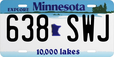 MN license plate 638SWJ