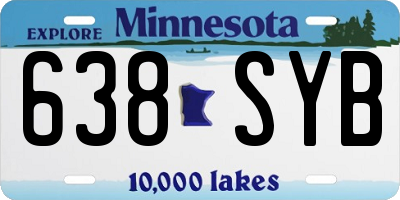 MN license plate 638SYB