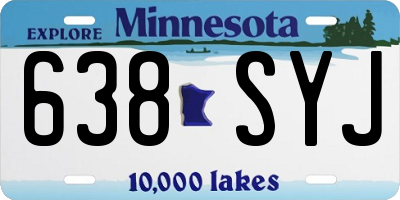 MN license plate 638SYJ