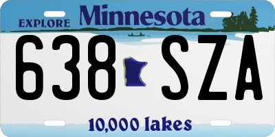 MN license plate 638SZA