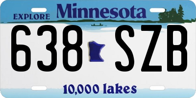 MN license plate 638SZB