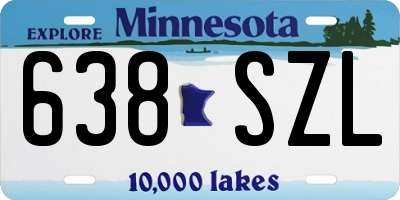 MN license plate 638SZL