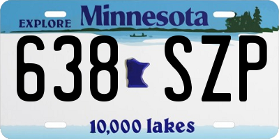 MN license plate 638SZP