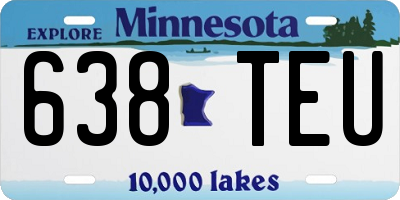 MN license plate 638TEU
