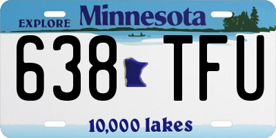 MN license plate 638TFU