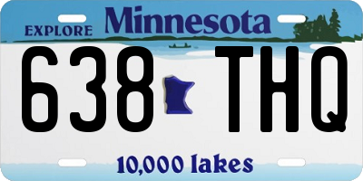 MN license plate 638THQ