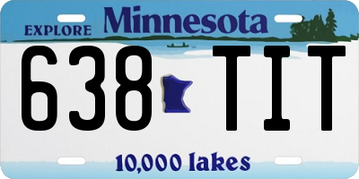 MN license plate 638TIT
