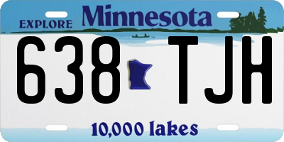 MN license plate 638TJH