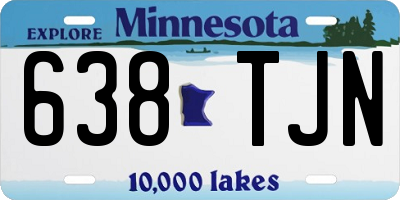 MN license plate 638TJN