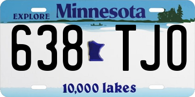 MN license plate 638TJO