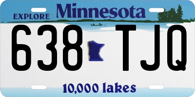 MN license plate 638TJQ