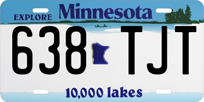 MN license plate 638TJT