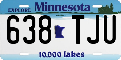 MN license plate 638TJU