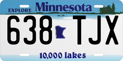 MN license plate 638TJX