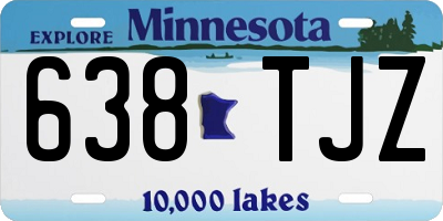 MN license plate 638TJZ