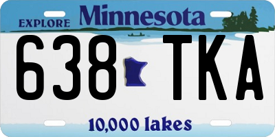 MN license plate 638TKA