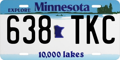 MN license plate 638TKC